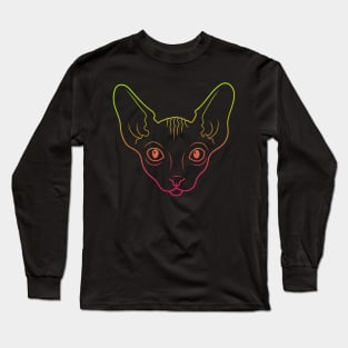 Green-Pink Sphynx cat Long Sleeve T-Shirt